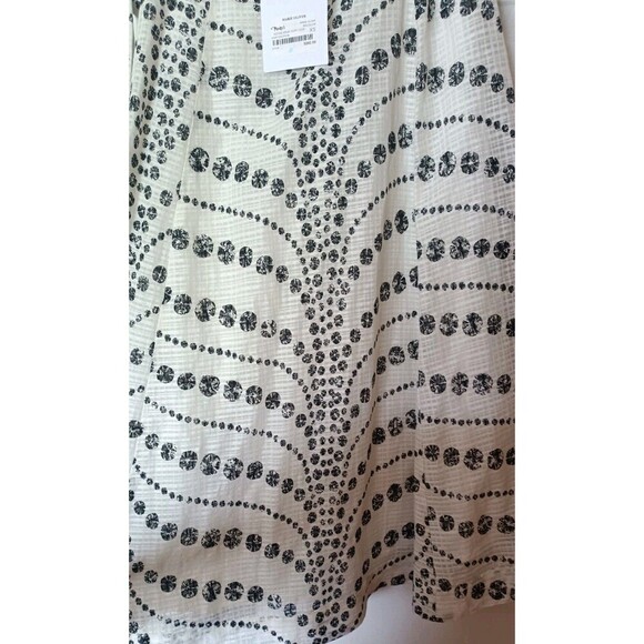 Marie Oliver Estine Wrap Skirt Sz XS  Ivory Dolphine Dots  Lined Linen Viscose - Picture 4 of 13